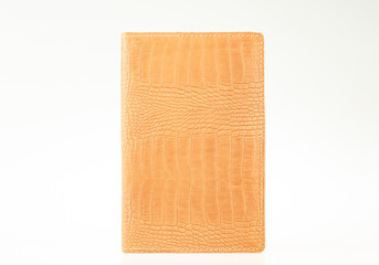 leather notebook isolated background