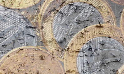 Background and texture of coins.