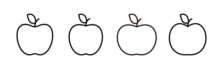 Apple icon vector for web and mobile app. Apple sign and symbols for web design.