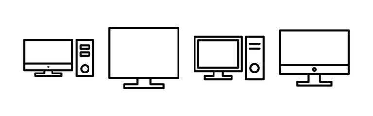 Computer icon vector for web and mobile app. computer monitor sign and symbol