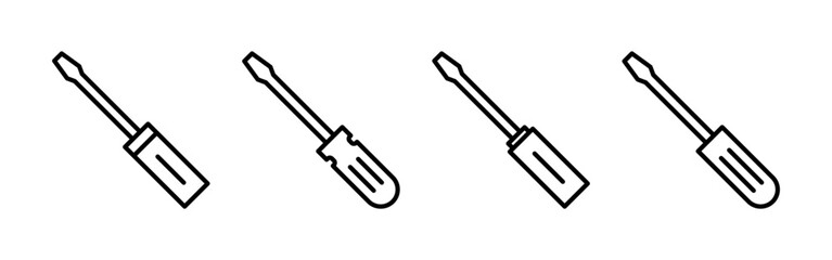 Screwdriver icon vector for web and mobile app. tools sign and symbol