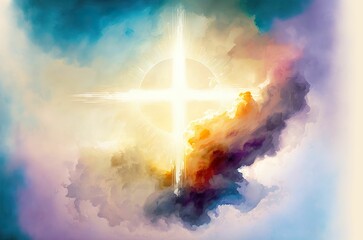Spiritual illustration jesus cross christianity background art crucifix god
religion artwork religious landscape biblical spirit light star sunlight 
symbolic faith holy bible church easter christmas 