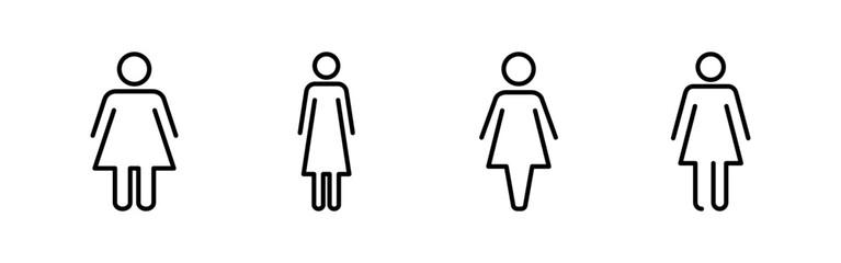 Female icon vector for web and mobile app. woman sign and symbol