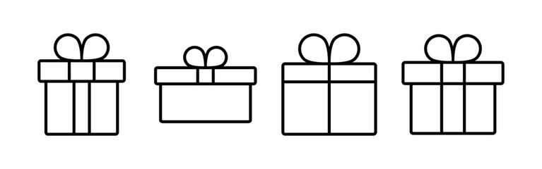 Gift icon vector for web and mobile app. gift sign and symbol. birthday gift