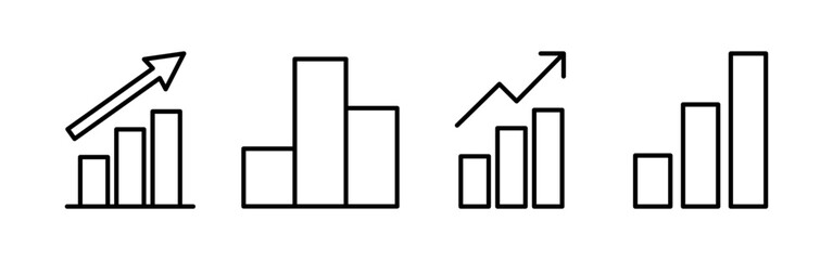 Growing graph Icon vector for web and mobile app. Chart sign and symbol. diagram icon