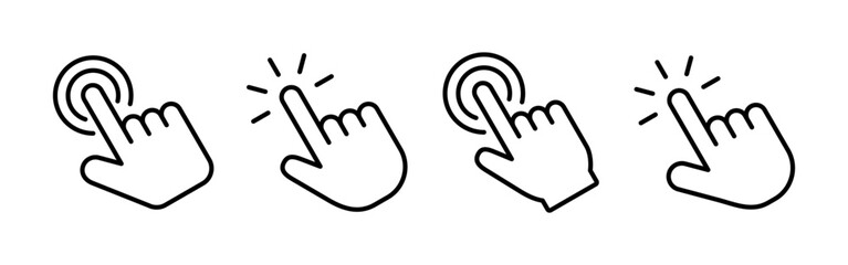 Hand click icon vector for web and mobile app. pointer sign and symbol. hand cursor icon