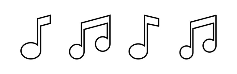Music icon vector for web and mobile app. note music sign and symbol