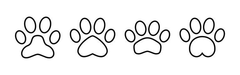 Paw icon vector for web and mobile app. paw print sign and symbol. dog or cat paw