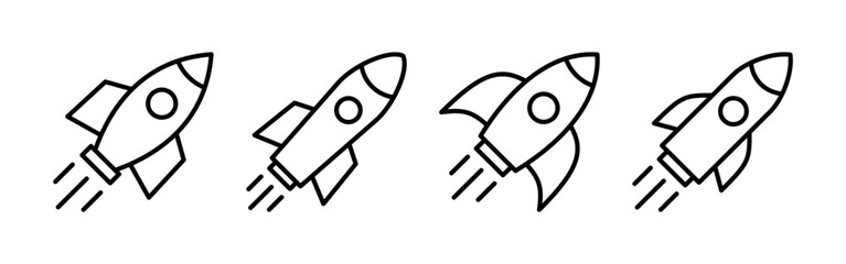 Rocket icon vector for web and mobile app. Startup sign and symbol. rocket launcher icon
