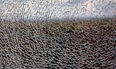 Useful texture overlay. A broken glass on. with many sharp shards. Useful texture overlay for background. 