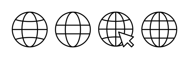 Naklejka premium Web icon vector for web and mobile app. go to web sign and symbol. web click icon. Global search icon