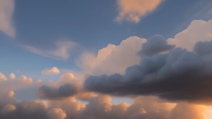 Fototapeta na wymiar clouds in the sky, landscape, Generative AI