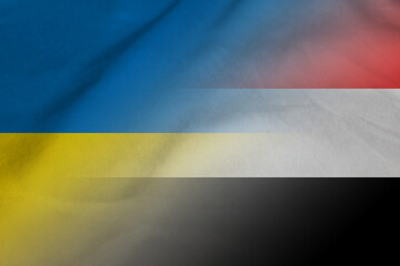 Ukraine and Yemen national flag international relations YEM UKR