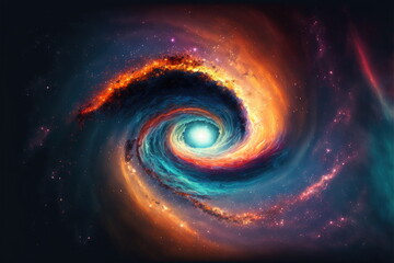 Obraz premium colorful Milky Way with star and sky, Made by AI,Artificial intelligence