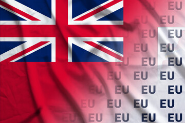 Obraz premium Bermuda flag EU symbol agreement