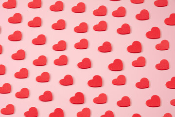 Valentines day, hearts, card, pink background