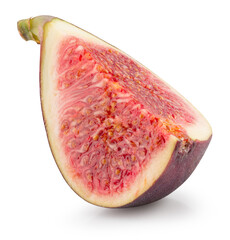 Fototapeta na wymiar tasty fig slice isolated on a white background