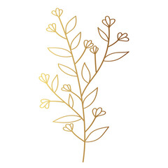 Fototapeta na wymiar Gold leaf illustration 