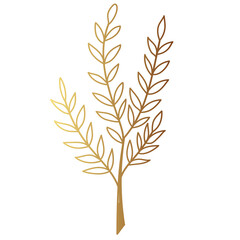 Gold leaf illustration 