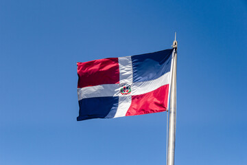 Bandera de República Dominicana en la Plaza de España - Santo Domingo