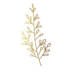 Fototapeta na wymiar Gold leaf illustration 