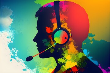 Customer service, call center, hotline, customer support department staff. Generative AI.