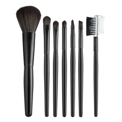 Makeup brush set mockup.