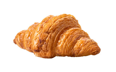 fresh croissant on transparent png