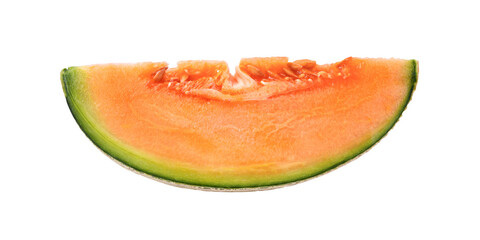 cantaloupe melon slices isolated on  transparent png