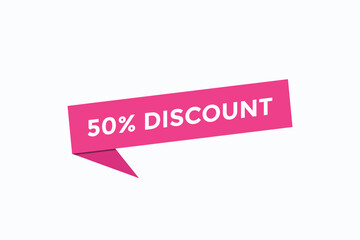 50% discount button vectors.sign label speech bubble 50% discount
