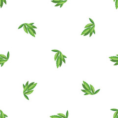 Fruit leaves pattern seamless background texture repeat wallpaper geometric vector