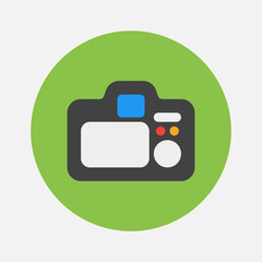 Camera screen icon in flat style about camera, use for website mobile app presentation