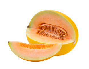 Yellow melon isolated on transparent png