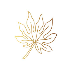 Gold leaf illustration 