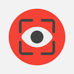 View icon in flat style about camera, use for website mobile app presentation
