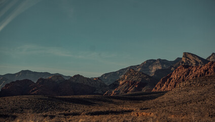 sunset in the mountains
