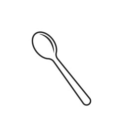 spoon line  icon vector design template