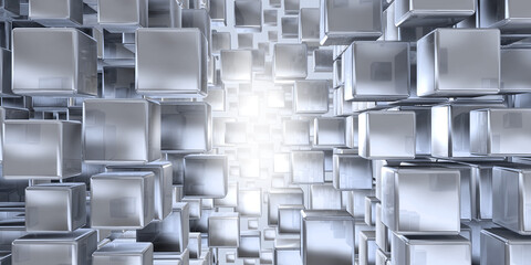 未来的なサイバー空間のアブストラクトイメージ