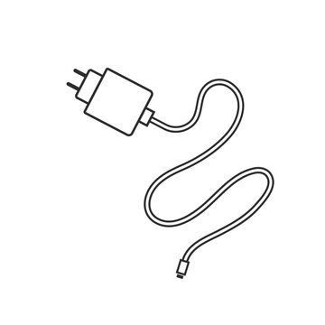 Phone Charger Adapter Icon Vector Illustration Design Template