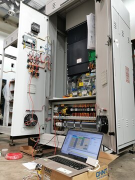 photo of a main control board for water treatment plant in factory.