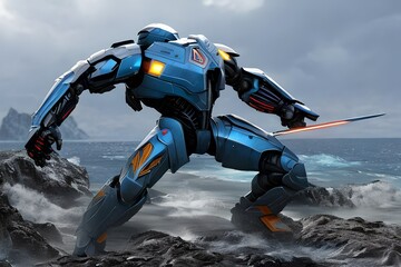 Futuristic Sci-fi Jaeger HD 6