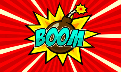 boom explosion background in comic style © anggi wibisono