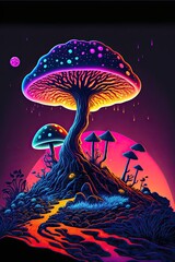 BLACKLIGHT Space MUSHROOM