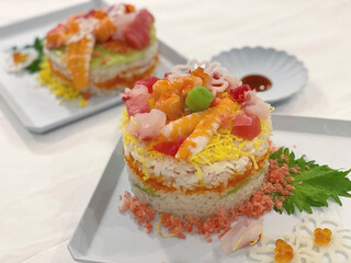 Japanese sushi cake