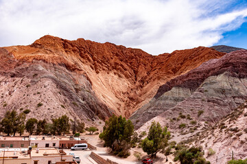 mountains of the argentine north of salta and jujuy in argentina - obrazy, fototapety, plakaty