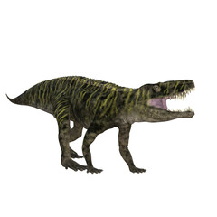 Obraz na płótnie Canvas Batrachotomus isolated dinosaur 3d render