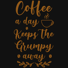 Coffee typographic tshirt design 