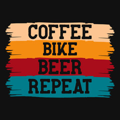 Naklejka premium Coffee typographic tshirt design 