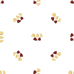 Cocoa fruit part pattern seamless background texture repeat wallpaper geometric vector