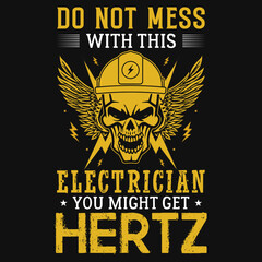 Electricians graphic tshirt design 